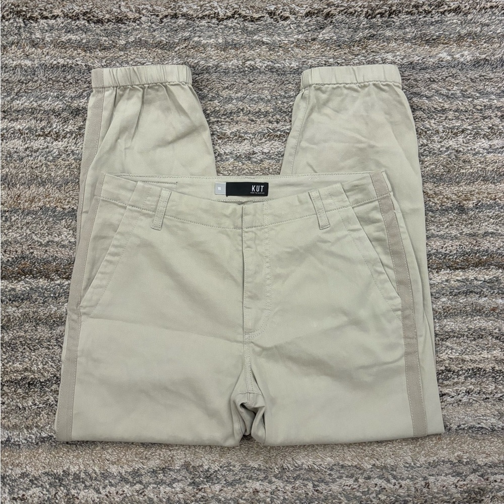 NWOT KUT From The Kloth Frida High Rise Slim Track Pants Sz 10 | KUT Track Pant-